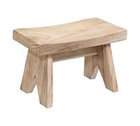 Spetebo Banco de flores de madera natural, rectangular, 40 x 25 cm, soporte decorativo para plantas, taburete macizo, soporte para flores, plantas en maceta, jardín
