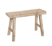 Spetebo Banco de flores de madera natural, rectangular, 45 x 44 cm, madera auténtica, soporte decorativo para plantas, taburete de madera maciza, soporte para flores, plantas en maceta, jardín,