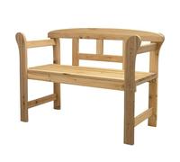 Spetebo Banco de jardín de madera de 2 plazas con reposabrazos, capacidad de carga 180 kg - 118 x 78 cm - Banco de madera para 2 personas - Banco de madera maciza Friesenbank banco de parques muebles