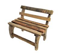 Spetebo Banco decorativo de madera para flores, 32 x 27 x 21 cm, banco de madera vieja para jardín, soporte para plantas, banco para plantas