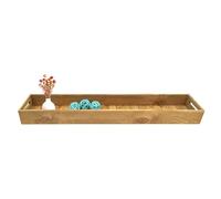 Spetebo Bandeja decorativa de madera XXL, rectangular, 95 x 18 cm, extra larga con asas, bandeja para velas, para servir, decoración de mesa, velas, tabla de Navidad