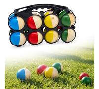 Spetebo Boccia - Juego de bolas de madera con bolsa de transporte (8 bolas de madera) para niños