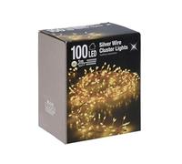 Spetebo Cadena de luces Cluster Micro de 100 LED, color blanco cálido, 100 cm, mechones de luz en alambre
