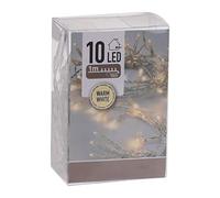 Spetebo Cadena de luz LED 10 LED - con Pilas - Color: Blanco Cálido
