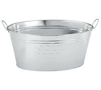 Spetebo Cubo para mantener las bebidas frías; de zinc, de 24 litros; contenedor de cubitos de hielo