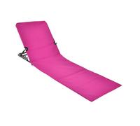Spetebo Esterilla para la playa, plegable, con respaldo, tumbona para la playa, jardín, rosa