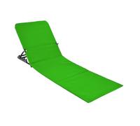 Spetebo Esterilla para la playa, plegable, con respaldo, tumbona para la playa, jardín, verde