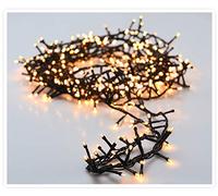 Spetebo Guirnalda de luces LED en racimo, luz blanca cálida, 30 m, 1500 ledes, para árbol de Navidad, jardín, decoración, IP44, con cable de alimentación, iluminación navideña para interior y exterior