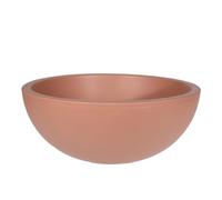 Spetebo Jardinera redonda de terracota de plástico de 39 cm, maceta de material reciclado, maceta, maceta redonda para jardín, terraza, balcón