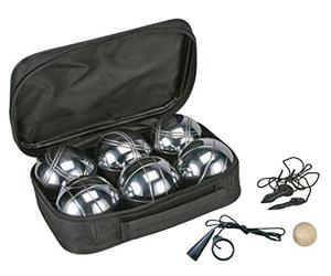 Spetebo Juego de petanca con bolsa de transporte, 6 bolas de metal, juego de petanca para jardín