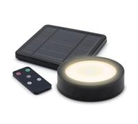 Spetebo Lámpara LED solar magnética para carpa con mando a distancia, diámetro de 12 cm, iluminación con 3 niveles de brillo, lámpara de camping, iluminación exterior para sombrilla de tienda