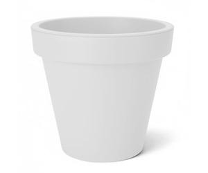 Spetebo Maceta de plástico grande L - 48 cm/blanco - Maceta redonda para exterior e interior - Maceta de jardín, maceta de flores, recipiente para plantas, macetero