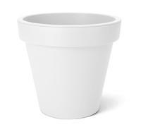 Spetebo Maceta de plástico pequeña S - 30 cm/blanco - Maceta redonda para exterior e interior - Maceta de jardín, maceta de flores, recipiente para plantas, macetero