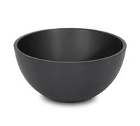 Spetebo Macetero de EcoStone redondo negro - Diámetro 35 cm - Macetero de material reciclado - Maceta redonda para jardín, terraza, balcón