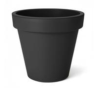 Spetebo Macetero de plástico grande L - 48 cm/antracita - Macetero redondo para exterior e interior - Macetero de jardín, maceta de flores, florero