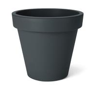 Spetebo Macetero de plástico pequeño S - 30 cm/antracita - Macetero redondo para exterior e interior - Macetero de jardín, maceta de flores, florero