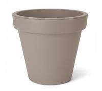 Spetebo Macetero de Plástico XXL Grande - 58 cm/Beige - Macetero Redondo para Exterior e Interior - Jardín