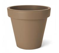 Spetebo Macetero redondo de plástico XXL, diámetro de 58 cm, color moca, grande para interior y exterior