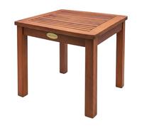 Spetebo Mesa auxiliar Tucson de madera de eucalipto - 44 x 44 cm - Mesa de jardín de madera maciza FSC barnizada - Mesa de balcón de madera maciza rectangular