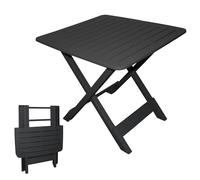 Spetebo Mesa plegable TEVERE en antracita, 80 x 72 x 70 cm, para jardín o camping, ideal como mesa auxiliar
