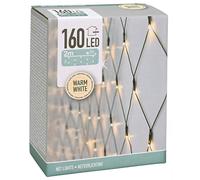 Spetebo Red de luces LED con 160 ledes - blanco cálido - para interior y exterior - 200 x 100 cm
