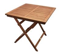Spetebo Seattle mesa rectangular de jardín en eucalipto - 70 x 70 cm - mesa plegable en madera aceitada - mesa auxiliar de bistro, mesa de jardín, mesa de balcón, mesa de patio