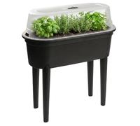 Spetebo Serre de cultivo sobre pies 83 x 78 cm - rectangular - Cama elevada con cubierta de invernadero - Para siembra, ayuda al cultivo, jardinera, macetero, funda protectora