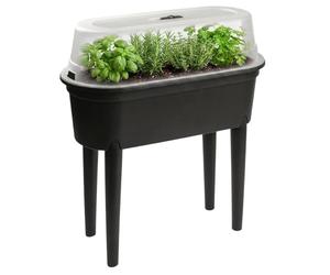 Spetebo Serre de cultivo sobre pies 83 x 78 cm - rectangular - Cama elevada con cubierta de invernadero - Para siembra, ayuda al cultivo, jardinera, macetero, funda protectora