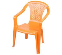 Spetebo Silla de jardín infantil de plástico - Naranja - robusta silla apilable para niños pequeños - Silla monobloque, silla infantil, silla de juegos, asiento apilable para exterior