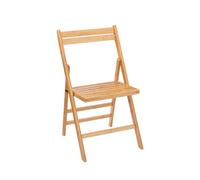 Spetebo Silla plegable de bambú natural - 79 x 40 cm - Silla de cocina plegable de madera FSC - Silla clásica de madera para uso doméstico