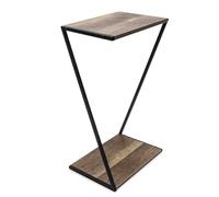 Spetebo Soporte para plantas de madera con estructura de metal - 50 x 29 cm - Mesa pequeña para colocar y decorar - Taburete para flores, soporte para plantas, podio, mesa auxiliar