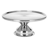 Spetebo Soporte para Tartas Base Tarta de Acero Inoxidable con Pie - 33 cm - Bandeja de Metal para Servir Tartas Soporte Tarta Magdalenas Postres