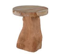 Spetebo Taburete de Madera de Teca, 30 x 25 cm, Madera Maciza, decoración para Flores, Soporte para Plantas, Mesa Auxiliar