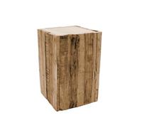 Spetebo Taburete rectangular de madera, 30 x 20 cm, con soporte para flores