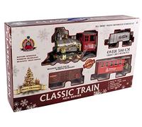 Spetebo Tren de Navidad XXL con rieles de 530 cm, 24 piezas, con luz y ruido de tren, tren con locomotora y 3 vagones