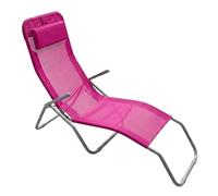 Spetebo Tumbona de jardín con almohada, fucsia, 190 cm