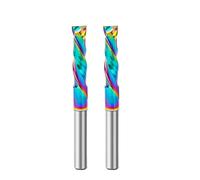 SpeTool 2 fresas en espiral de 6 mm, diámetro de corte 32 mm, longitud de corte, fresadora en espiral, fresadora CNC, fresa de extremo VHM, fresa de extremo DLC para fresadora de madera, router bit