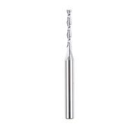 SpeTool Fresas de enrutador en espiral CNC extra largas con corte ascendente de 1/8 "de diámetro, vástago de 1/4" de 3" extra largo HRC55 de carburo sólido para corte de madera, talla