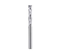 SpeTool Fresas para Madera 8mm Fresa de Ranurar CNC Fresa Espiral Compresión Fresa Helicoidal Extralarga Longitud de Corte 45mm HRC55 Brocas Enrutador Carburo Herramienta de Fresas de Corte de Madera