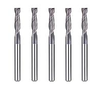 SpeTool - Juego de 5 fresas de 2 ranuras cuadradas de carburo de tungsteno con varilla de 0,3 cm y revestimiento TiAlN