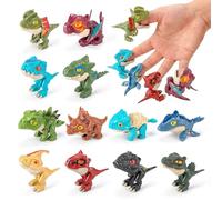 Spetsbst 12 Piezas Dinosaurio Juguetes para Masticar a Mano, Minifiguras de Dinosaurio para Morder, Ideal para Navidad, Cumpleaños y Fiestas