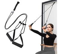 Spetsbst Entrenador de hombros, máquina de entrenamiento de hombro para entrenamiento, sistema de poleas de puerta para ejercicios de hombro (negro)