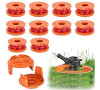 Spetsbst Juego de 12 bobinas de repuesto para todas las recortadoras Worx con 20 V, 10 bobinas de repuesto y 2 cubiertas de bobina Worx modelo WA0010