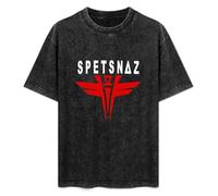 Spetsnatz Russian Special Force Logo Men's T-Shirt Unisex Black Cotton Hip Hop Print tee Shirts XL