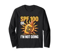 SPF 100 o no voy a las vibraciones de vacaciones de verano Manga Larga