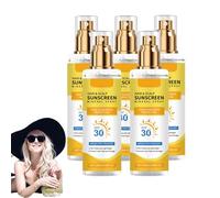SPF 30 Spray de protección solar para el cuero cabelludo y el cabello, Protección UV para la defensa del cabello tratada con color, Bloqueador solar ligero no graso, Escudo para, 100 ml (5 botellas)