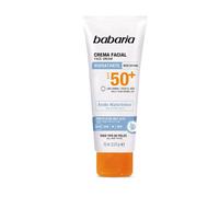 Babaria - Protector Solar Facial Con Acido Hialuronico 50+ | Crema Hidratante Facial Mujer Y Hombre | Acido Hialuronico | Bloqueador Solar | Proteccion Uva Muy Alta