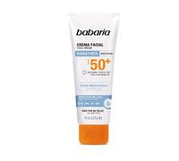 Babaria - Protector Solar Facial Con Acido Hialuronico 50+ | Crema Hidratante Facial Mujer Y Hombre | Acido Hialuronico | Bloqueador Solar | Proteccion Uva Muy Alta