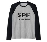 SPF Is My BFF Dermatología Dermatólogo Protector Solar Cuidado de la Piel Camiseta Manga Raglan
