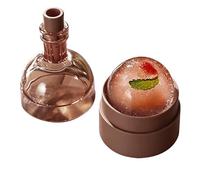 Sphere Ice Mold, Silicone Whiskey Tray, Novelty Bottle Shape Maker, Big Round Cube Slow Melting Food Grade Flexible Design Easy Release for Cocktail Beverage Coffee Juice Party Kitchen Bar